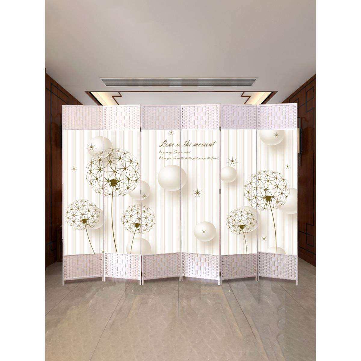 W*屏风隔断简约现代可折叠移动客厅卧室办公室进门玄关帘遮挡墙家