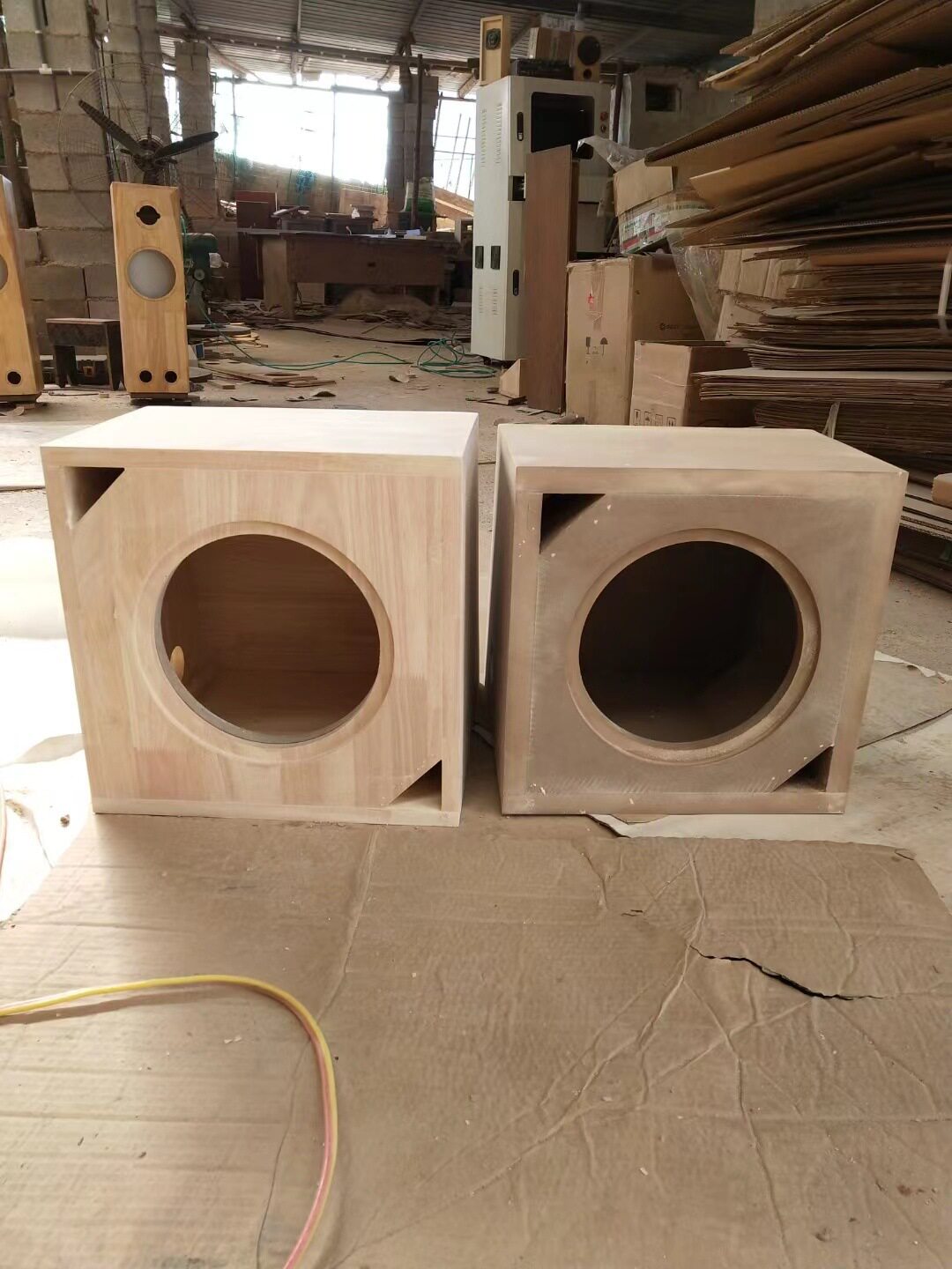 实木音箱空箱体车载低音炮空箱木箱10寸12寸家用无源音箱试垒德株