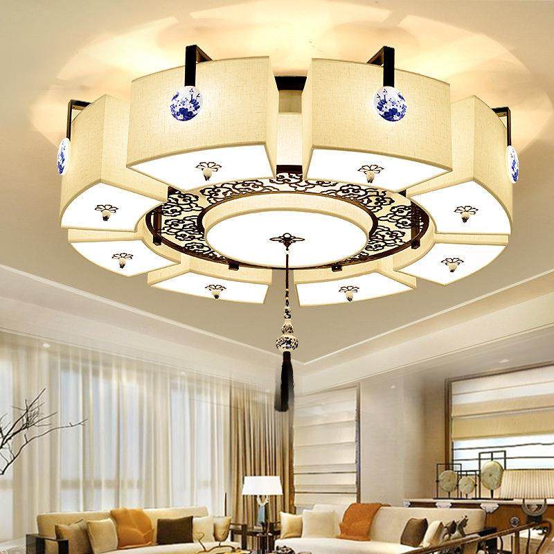 新中式吸顶灯客厅灯套餐中国风卧室餐厅书房简约现代圆形家用灯具