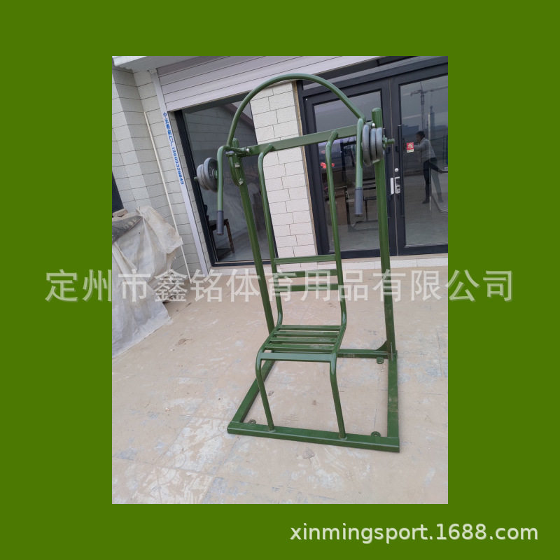 双壹牌 坐推训练器配杠铃片体能训练器材