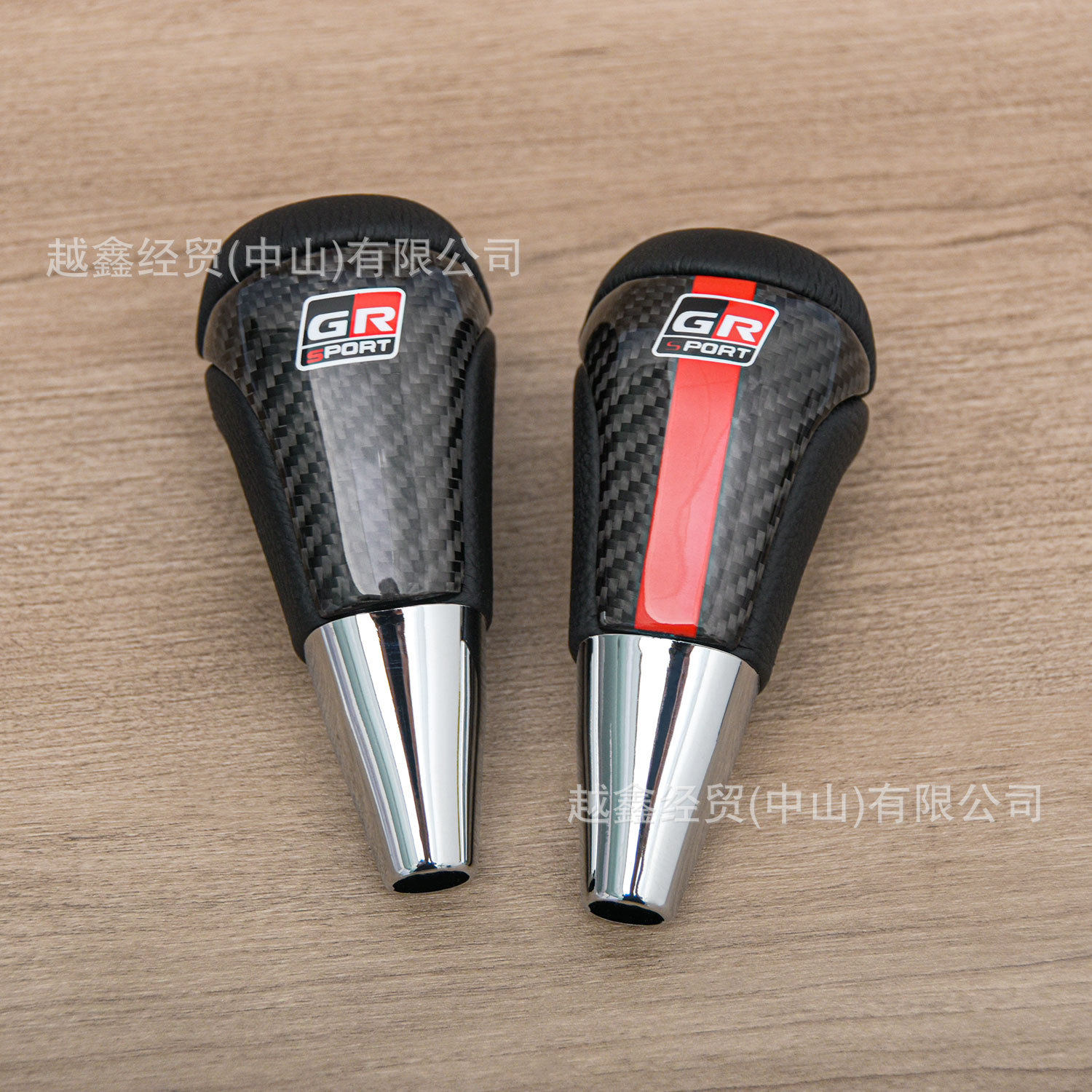 汽车改装碳纤GR排挡头通用款皮革自动换挡杆手球波棍头变速档把头