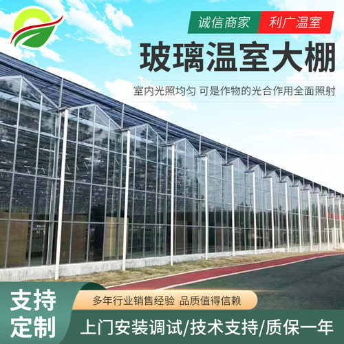 智能温室大棚厂家玻璃温室大棚工程花卉大棚种植育苗连栋温室