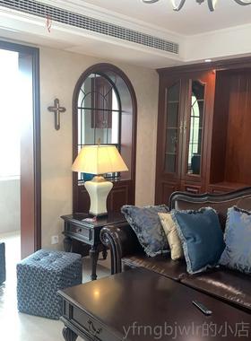 新款出美utter瓷台灯美国式乡村裂纹陶陶瓷台灯客厅台口灯床头灯