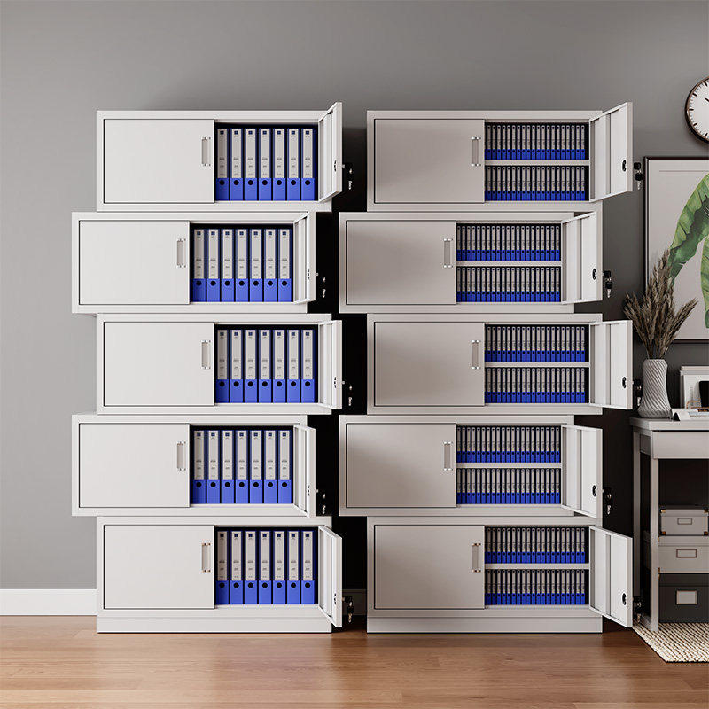 分体五节文件柜办公室铁皮柜档案财务凭证柜带锁抽屉收纳储物柜子