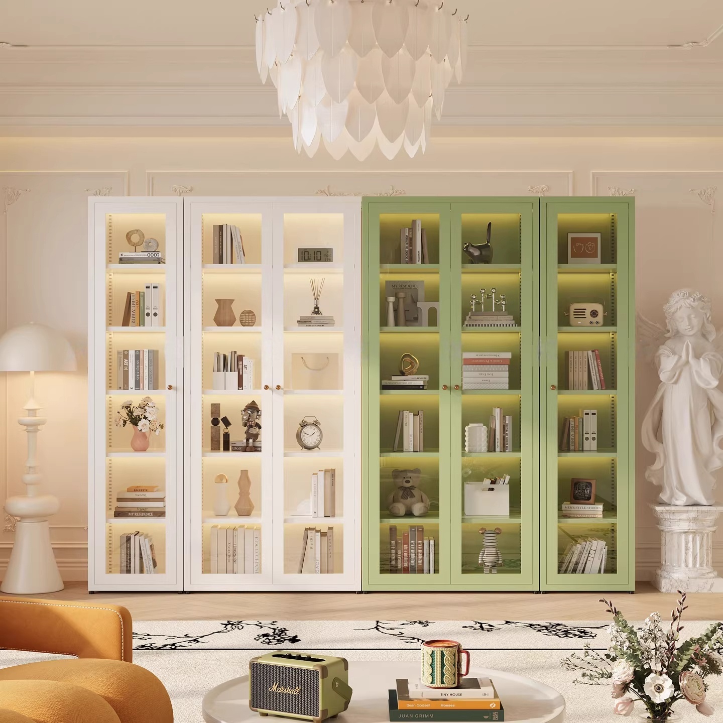 零甲醛钢制宝宝书柜防尘柜