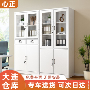 大连铁皮文件柜办公室资料储物柜档案更衣矮柜抽屉置物柜收纳柜子