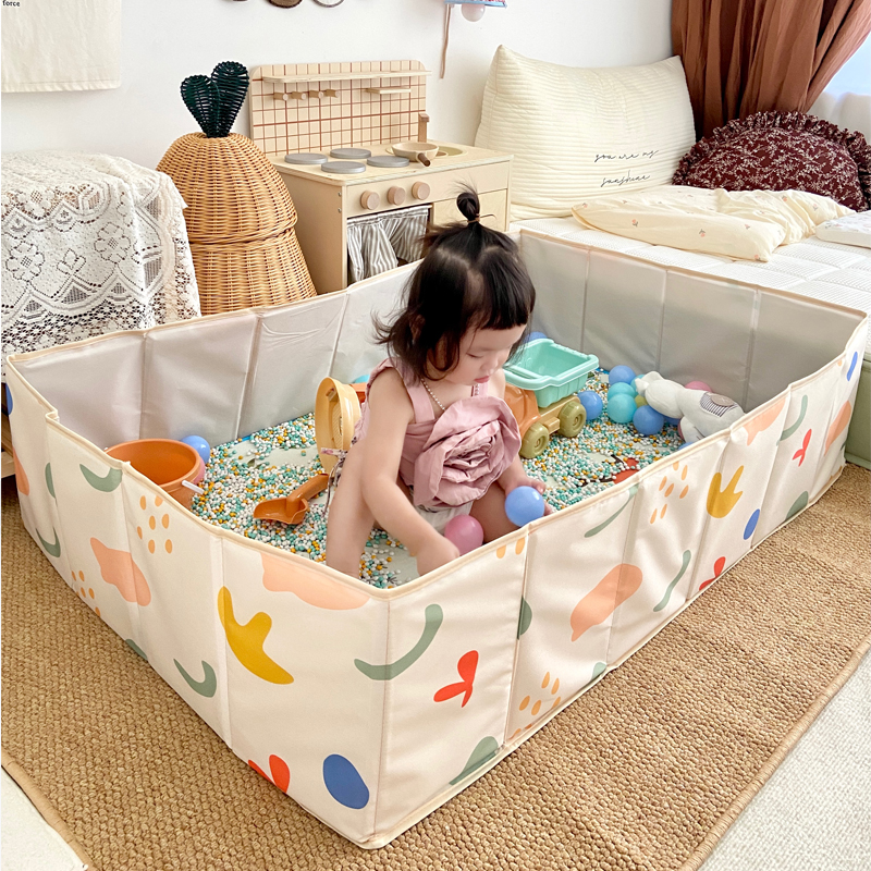 宝宝折叠海洋球池围栏沙池儿童室内家用无毒决明子玩具沙子大颗粒