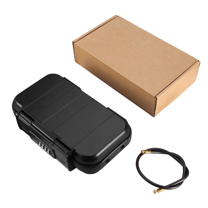 防水密码钥匙盒密封沙滩盒移动保险箱透明防盗手机储物盒便携收纳