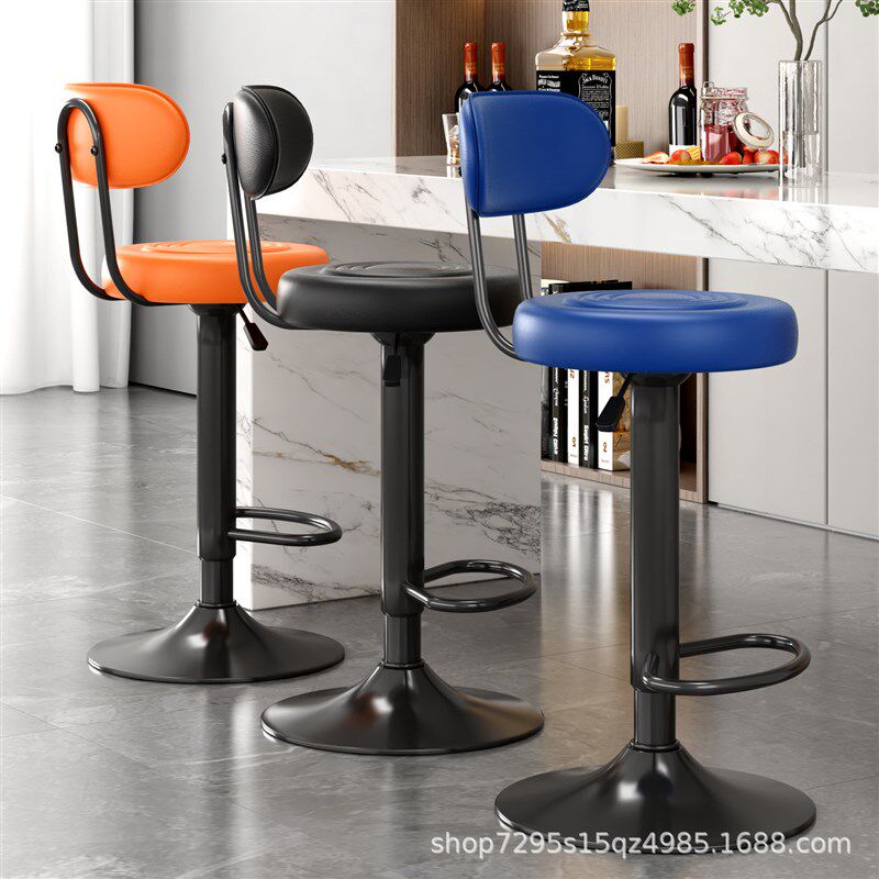 吧台椅高脚凳吧台凳升降旋转收银台轻奢高级感酒吧椅子家用高凳子