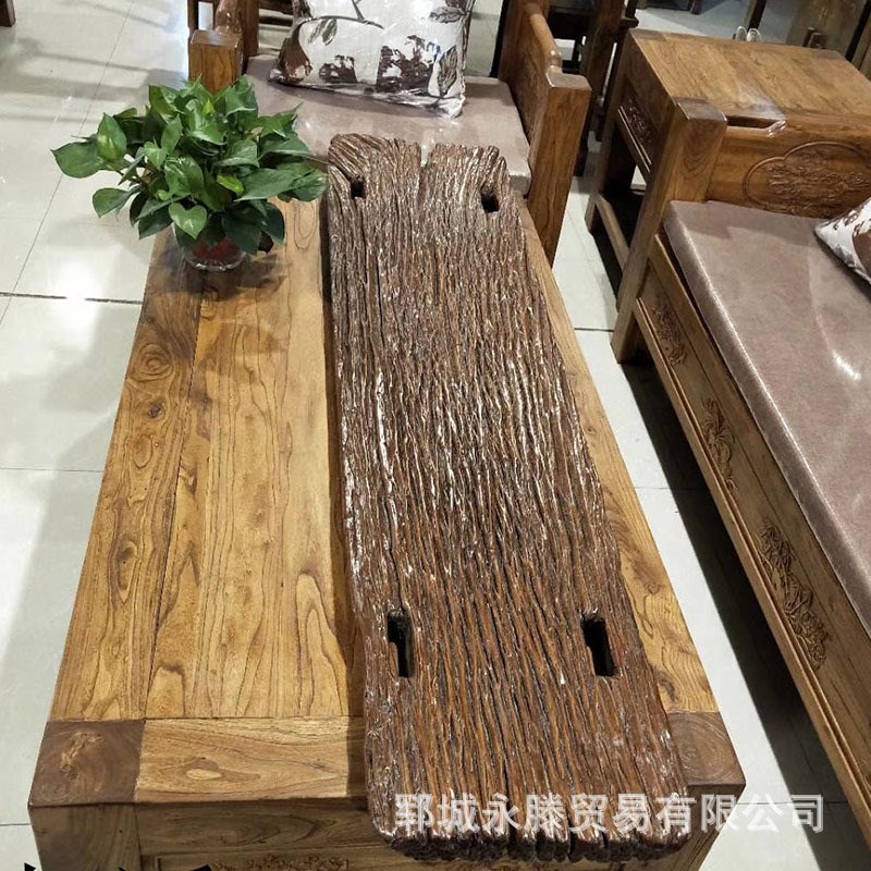厂家直供老榆木门板原木风化木板门板复古墙板茶桌椅