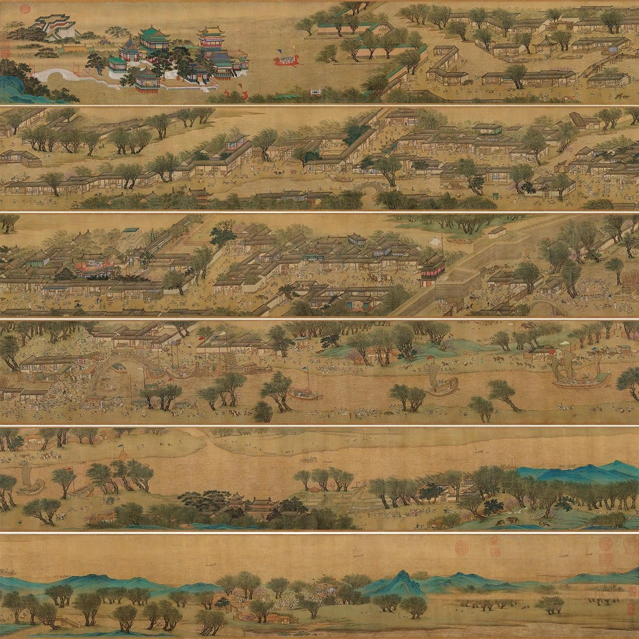 清明上河图诧寂中式中古客厅背景墙卧室茶室宋氏美学无缝定制壁画,家装主材,定制壁画,淘宝优惠券,粉丝福利购,淘宝优惠卷