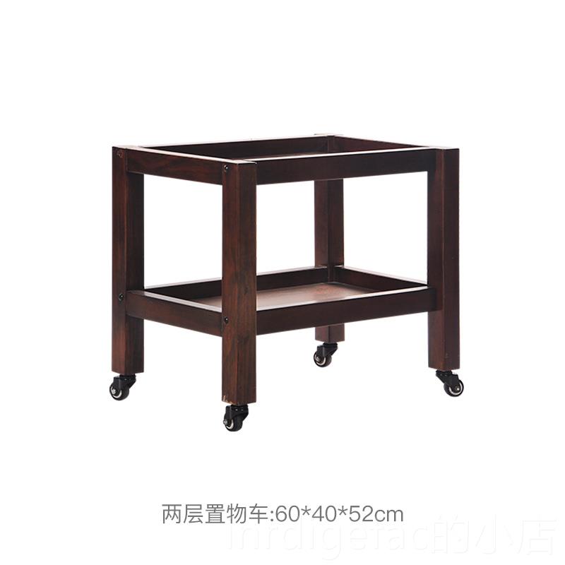 新款名木质置物车可移动储架推车美腾物容发工美具车手推车收纳工