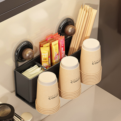 一次性杯子取杯器壁挂纸杯放置架