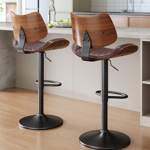 吧台椅家用可升降高脚凳吧台凳现代简约酒吧椅收银前台靠背吧凳子