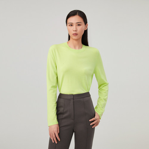 OVV圆领休闲长袖针织衫