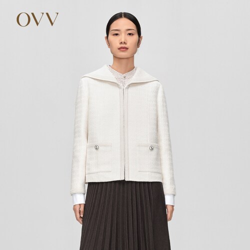 【经典粗花呢】OVV秋冬热卖进口海军风夹克外套GWJFJ33111A