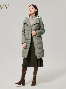 OVV秋冬女装抽绳连帽舒适90鹅绒羽绒服GWRAJ42117A