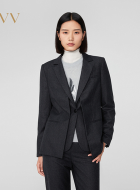 OVV秋冬新款假两件套金银丝羊毛套装休闲西服外套GTXEJ33107A