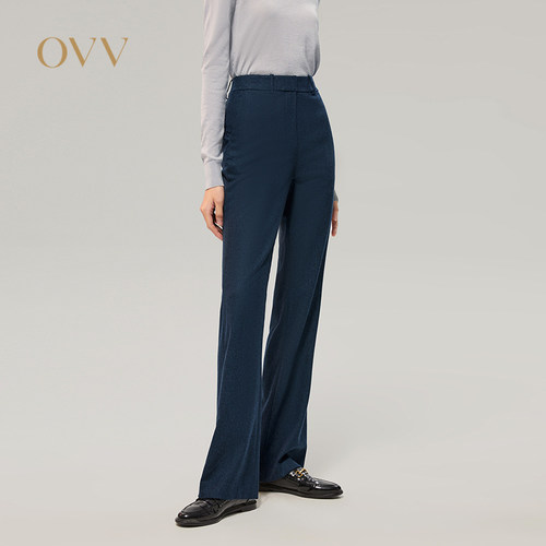 【意大利进口哥伦布】OVV秋冬女装法兰绒羊绒混纺西裤GTXFJ32121A