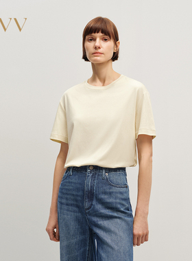 OVV2025秋冬新款经典圆领简约基础宽松短袖T恤GNTBJ35103A