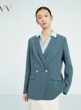 【进口三醋酸】OVV春夏热卖女装双排扣西服外套GTXEJ13006A