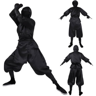 黑忍者cosplay套装 万圣节演出服日本男士 3XL混码 现货跨进热款