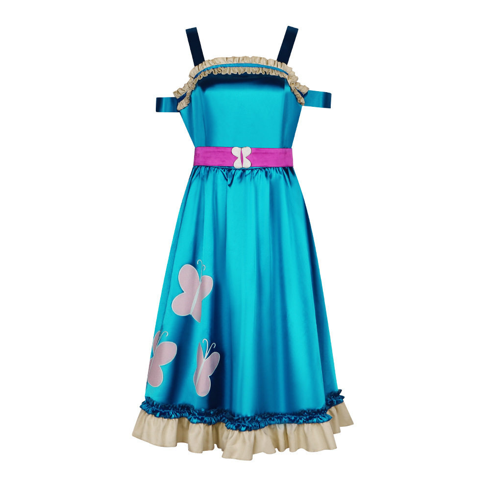 小马宝莉蝴蝶柔柔cos服柔柔连衣裙动漫表演服cospaly万圣节舞台图片