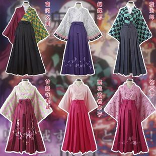 鬼灭之刃cos服炭治郎蝴蝶忍祢豆子富冈义勇甘露寺蜜璃和服套装