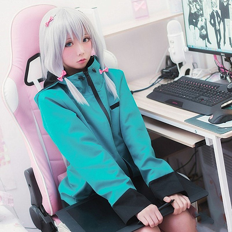 情色漫画老师和泉纱雾c服绿色帽衫外套漫展万圣节派对cosplay服装