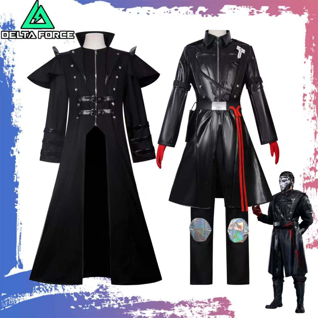 跨境典狱长cos服三角洲行动典狱长格赫罗斯大衣皮衣cosplay服装 - 实物图