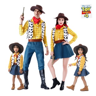 西部牛仔男女派对舞台装cosplay迪士玩具总动员胡迪情侣亲子演出