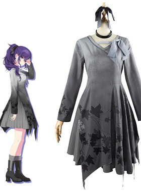 世界计划25时朝比AsahinaMafuyu二次元cos灰色渐变连衣裙CG1688WL