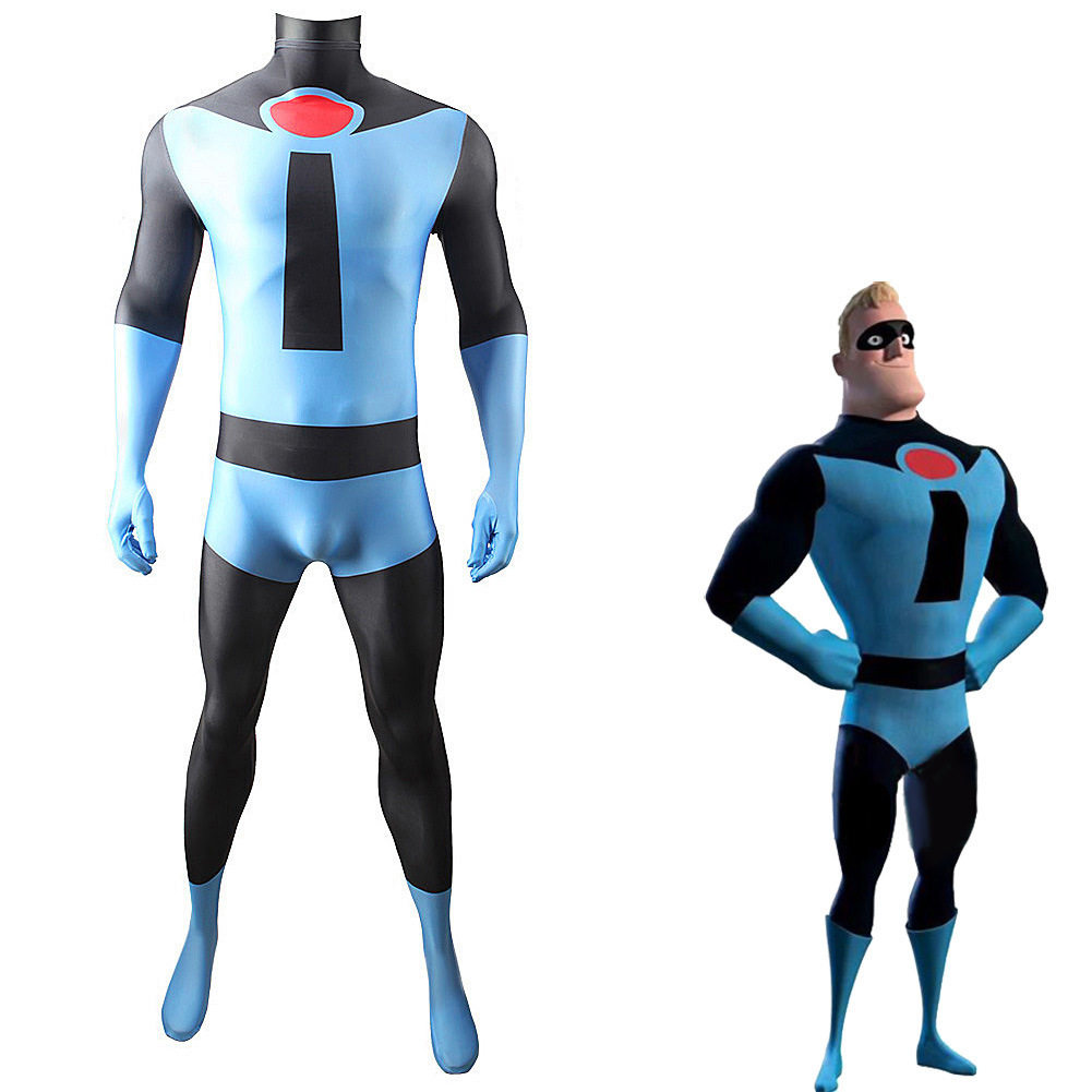 动画超人总动员BlueMrIncredible超能先生cosplay服装外贸服装
