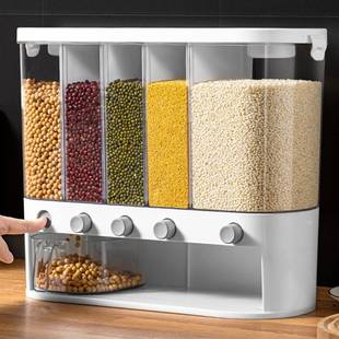 米桶防虫防潮密封分格五谷杂粮收纳盒旋转装米器家用分米器储存罐