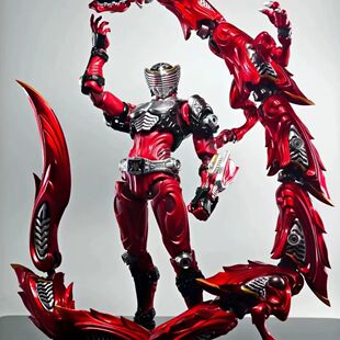 国产koSHF假面骑士Ryuga龙骑龙牙黑龙契约兽可动黑龙骑摆件手办