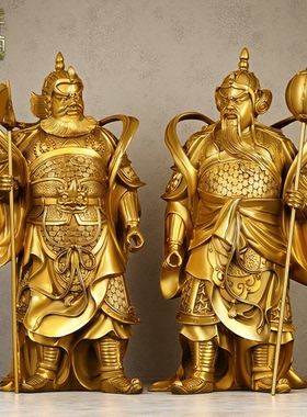 黄铜门神摆件店铺开业送礼