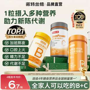 诺特兰德复合维生素b族维生素c多种维生素b2咀嚼片b12官方旗舰店