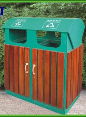 X02589 钢木垃圾桶