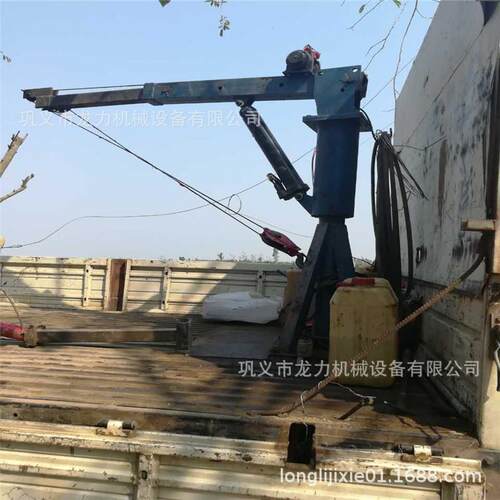 220v 380v1T2t车用起重机 随车一吨两顿12v 24v机车载小吊机