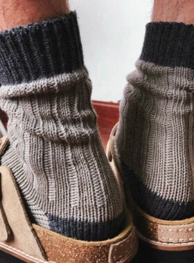 TREETALLIFE【1双装】袜子男款女款艺术生堆堆袜中筒袜棉袜粗线袜