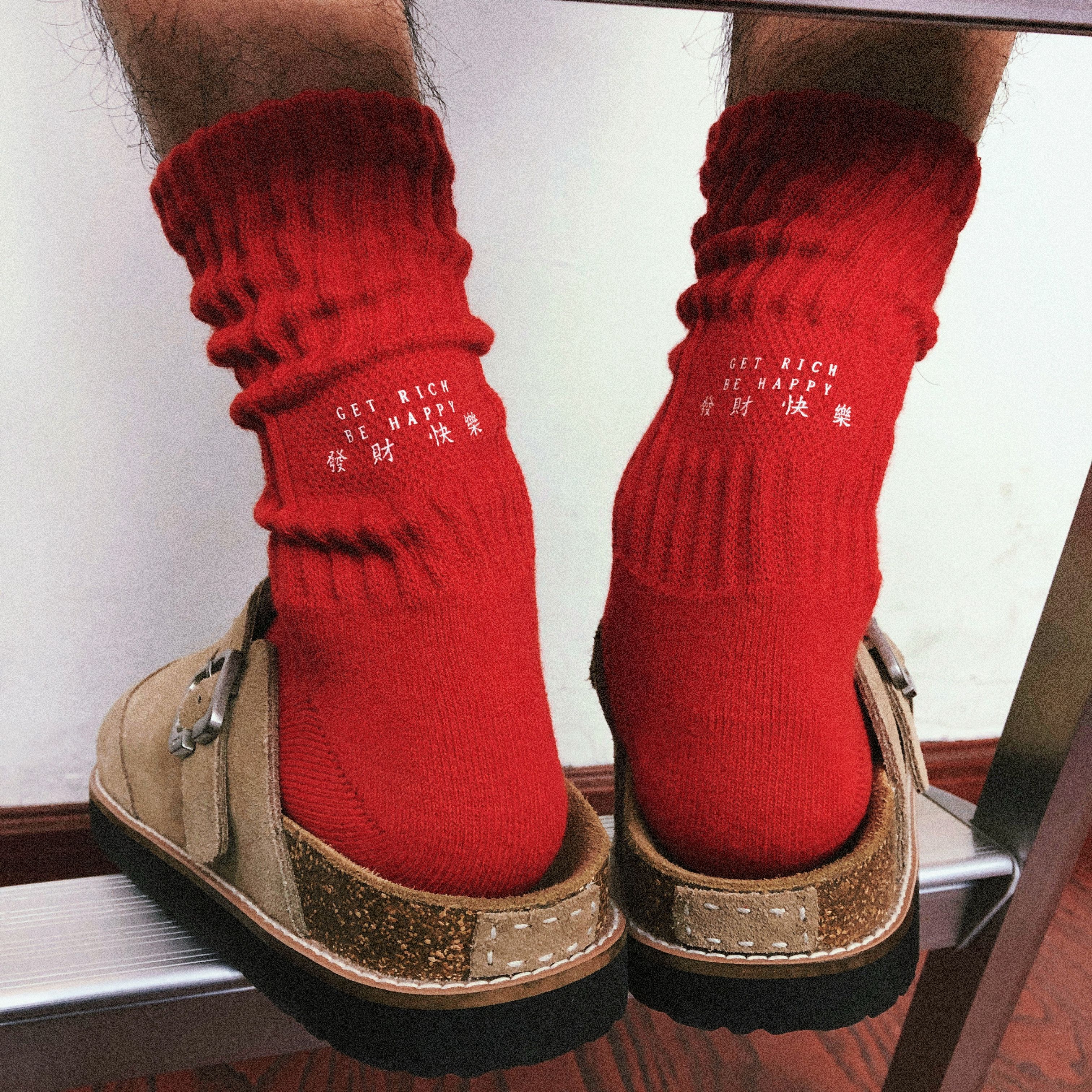 TREETALLIFE發财快乐质感长袜