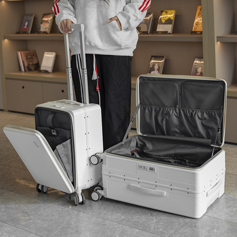漫旅仕前开口行李箱大容量万向轮拉杆箱静音测开盖旅行箱登机神器