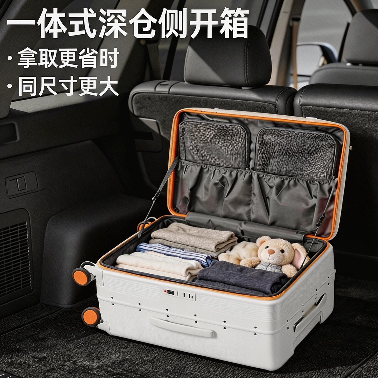 漫旅仕新款侧开口行李箱大容量旅行登机箱20寸28前开盖男女皮箱子