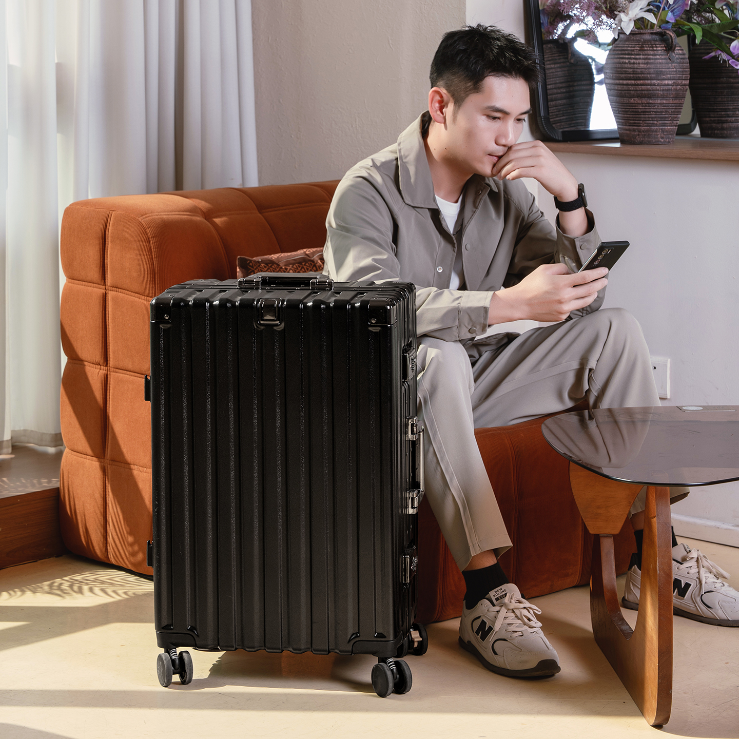 行李箱登机箱铝框拉杆箱