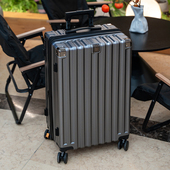 可扩展大容量行李箱女拉杆登机旅行密码 箱双层防爆拉链万向轮皮箱