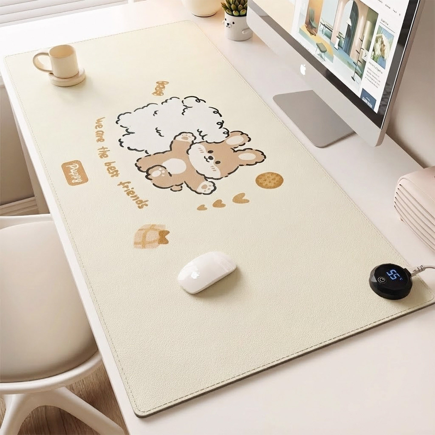 办公桌加热垫超大鼠标垫女生高颜值工位暖手桌垫学生写字电热垫子,居家日用,桌上暖垫,淘宝优惠券,粉丝福利购,淘宝优惠卷