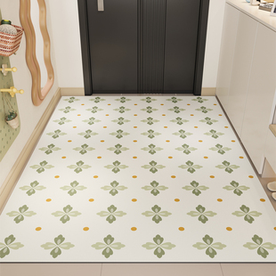 清新入户免洗pvc地垫脚垫玄关门内防滑耐脏脚垫门口进门竖版地毯