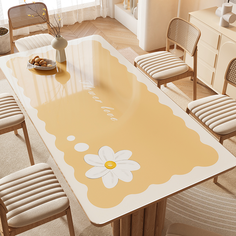 真防辣椒油软玻璃餐桌垫
