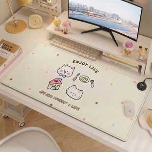 加热鼠标垫超大办公室桌面暖桌垫冬天防水电热暖手垫电热书桌垫子