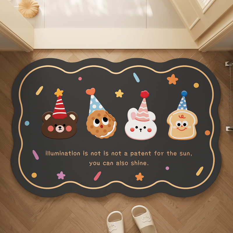 趣味浴室地垫卫生间硅藻泥踩脚垫